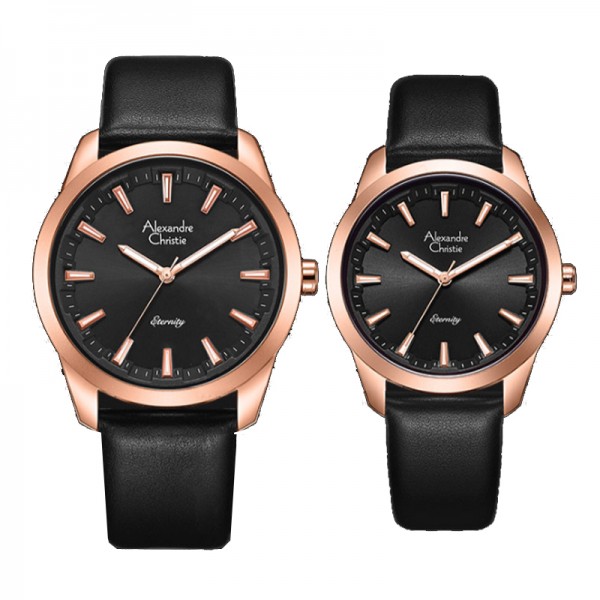 Alexandre Christie AC 8664 Rosegold Black Eternity MHLRGBA